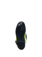 Alpinestars jeugd Tech 7S laarzen, rubberen zool met grippatroon voor motocross, zwart en fluogeel.