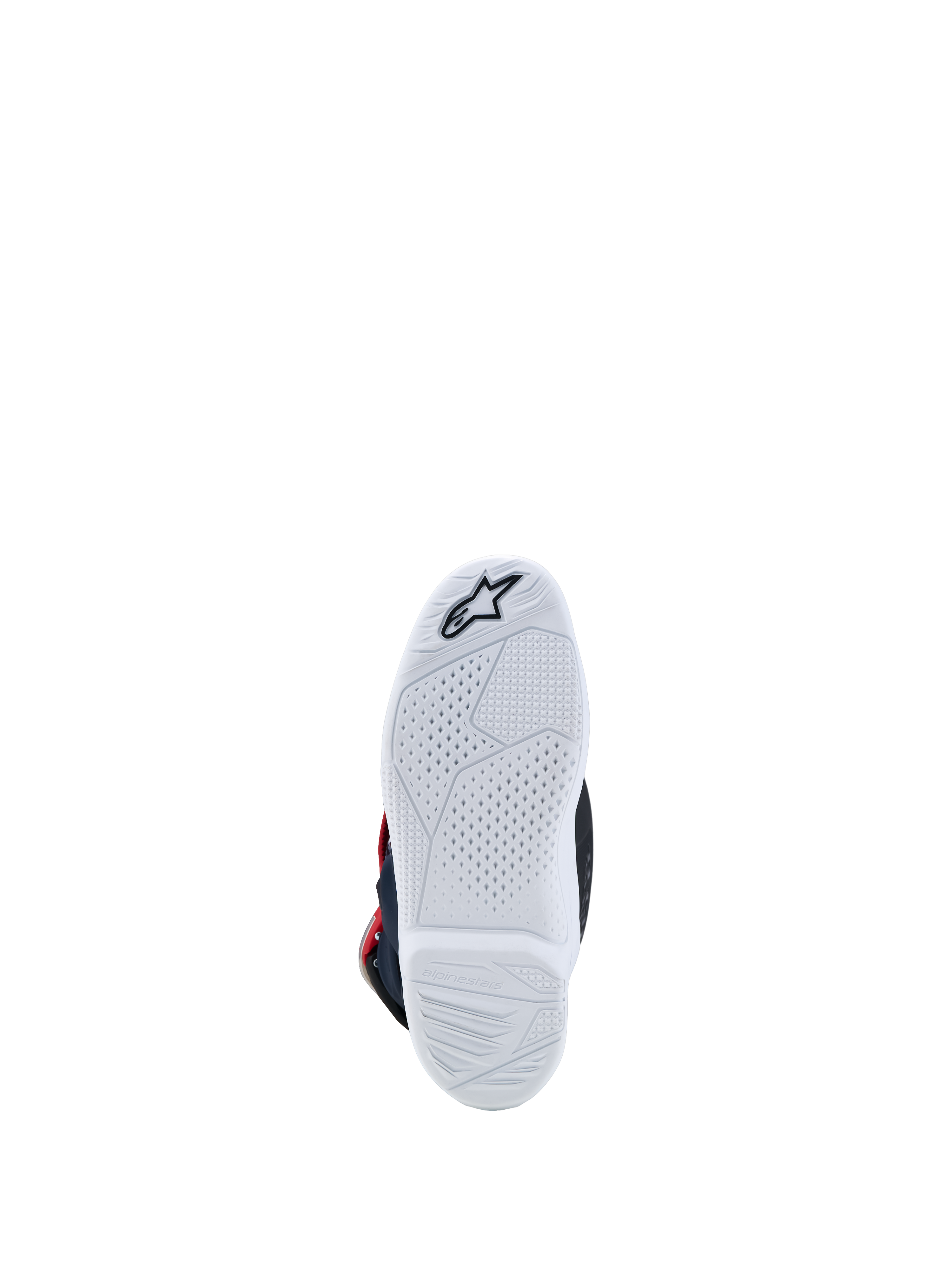 Alpinestars Jeugd Tech 7S laarzen, witte vervangbare zool met hoge grip voor junior motocross racing en controle.