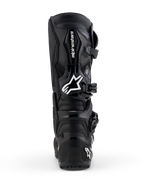 Alpinestars Tech 7 Enduro Gore-Tex laarzen, heren-motorlaarzen voor enduro, zwart en grijs, achteraanzicht met TPU-bescherming.