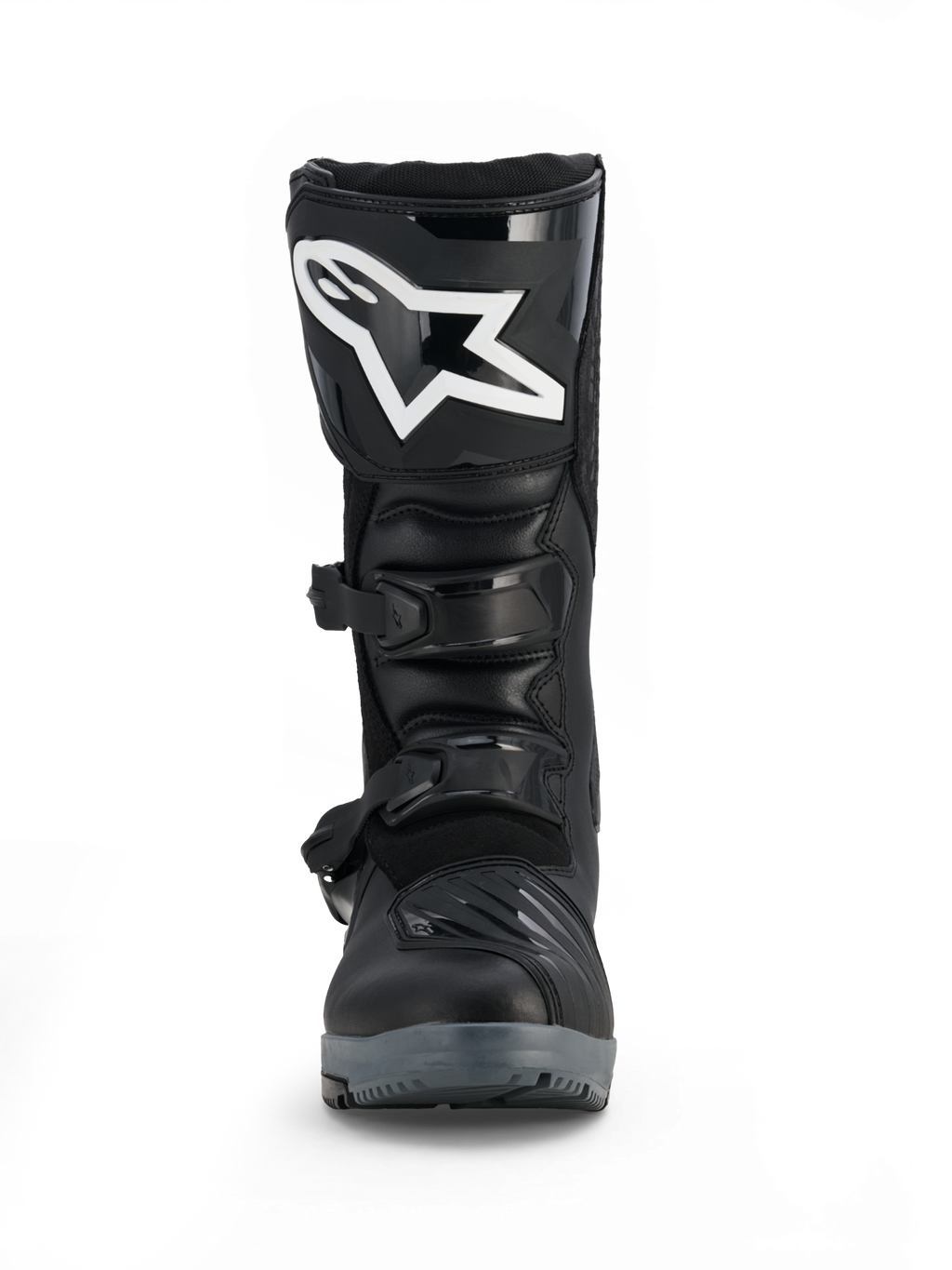 Alpinestars Corozal V2 Adventure Drystar®-laarzen, zwarte adventure-motorlaarzen met witte logo-afwerking, beschermende scheenplaat, verstelbare gespen en robuuste allterrain-zool