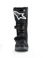 Alpinestars Corozal V2 Adventure Drystar®-laarzen, zwarte adventure-motorlaarzen met witte logo-afwerking, beschermende scheenplaat, verstelbare gespen en robuuste allterrain-zool