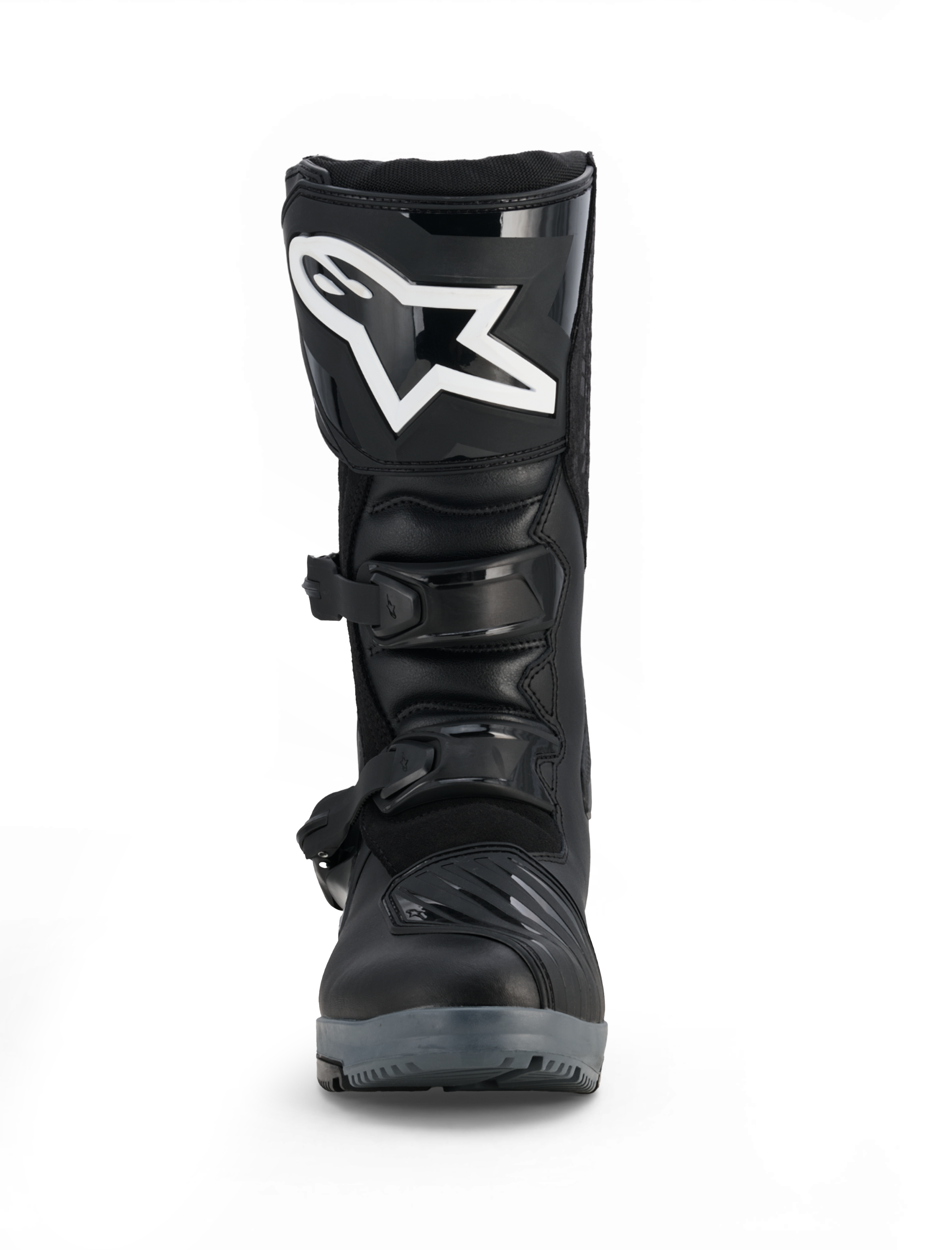 Alpinestars Corozal V2 Adventure Drystar®-laarzen, zwarte adventure-motorlaarzen met witte logo-afwerking, beschermende scheenplaat, verstelbare gespen en robuuste allterrain-zool