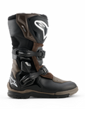 Alpinestars Corozal V2 Adventure Drystar Boots, Motorcycle Adventure Touring Boots, Brown and Black, waterproof construction with adjustable buckle straps, reinforced ankle and shin protection, rugged textured sole for all-terrain grip