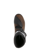 Alpinestars Belize Drystar® Stiefel, Braun und Schwarz, Draufsicht mit Innenfutter und strukturierter Schaltverstärkung, Adventure-Touring-Motorradstiefel aus Leder