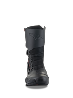 Bottes Alpinestars SP-X BOA®, bottes de sport moto noires, design mi-hauteur avec protège-tibia intégré, panneaux flexibles en maille et système de fermeture latéral BOA, profil ergonomique élégant pour le sport touring