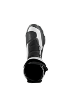 Alpinestars SP-X BOA laarzen, zwart en zilver, bovenaanzicht met de opening aan de bovenkant en de tong van mesh, slanke middelhoge sportmotorlaarzen met geavanceerde microvezel- en Rideknit-constructie