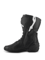 Alpinestars Stella SMX-6 V3 Stiefel, Performance-Motorradstiefel für Damen, Schwarz und Weiß, mediale Seitenansicht mit ergonomischem Mikrofaser-Obermaterial, TPU-Schienbein- und Knöchelschutz, flexiblen Mesh-Zonen und stromlinienförmigem Design für Rennstrecke und Straße