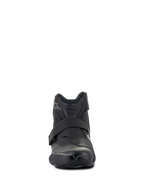 Alpinestars Stella SMX-1 R V2 Damenstiefel, niedrig geschnittener Performance-Motorradstiefel, Schwarz, Vorderansicht, mit Mikrofaser-Obermaterial, TPU-Schaltpolster und ergonomischem Verschlussriemen, sportlich inspiriertes Design