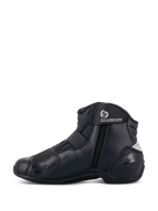 Alpinestars Stella SMX-1 R V2 Damenstiefel, Schwarz, niedrig geschnittener Performance-Motorradstiefel, Seitenansicht mit Reißverschluss, Knöchelriemen mit Logo und Mikrofaser-Konstruktion mit TPU-Fersenkappe