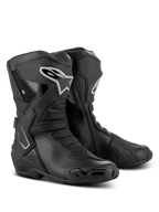 Alpinestars Stella SMX-6 V3 Drystar Stiefel, Damen-Performance-Motorradstiefel, Schwarz und Silber, wasserdichtes Mikrofaser-Obermaterial mit TPU-Schutz, aus dem Rennsport abgeleitetes Design für Rennstrecke und Straße