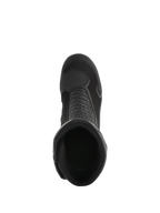 Alpinestars Air Plus V2 GORE-TEX Stiefel, Schwarz, Draufsicht mit Blick in die Stiefelöffnung, zeigt die atmungsaktive Netzkonstruktion, perforierte Lederpaneele und das stromlinienförmige Design für Motorrad-Touren.