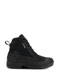 Alpinestars Woman Judy Waterproof Boots, Women's Motorcycle Urban Boots, Black, High-Top Combat Style with Lace-Up Front, Rugged Thick Sole, Waterproof Tag and Rear Pull Tab, Matte Suede and Textile Finish