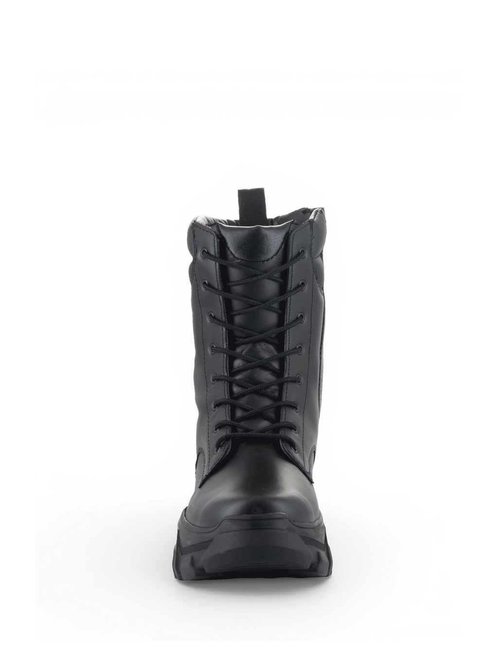 Alpinestars Ava, bottes de moto urbaines pour femme, noires, en cuir avec lacets frontaux et semelle surélevée massive