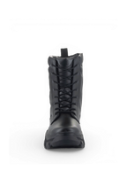Alpinestars Ava, bottes de moto urbaines pour femme, noires, en cuir avec lacets frontaux et semelle surélevée massive