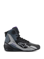 Alpinestars Stella Faster-4 schoenen, dames motorlaarzen, zwart en paars, beschermende microvezelconstructie.