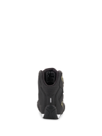 Alpinestars Sektor Schuhe, Motorradschuhe, Schwarz und Gelb Fluo, Rückansicht der Ferse mit Reflexstreifen und Details des Innenfutters, strukturierte Performance-Sohle