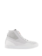 Alpinestars Stated schoenen, urbane motorschoenen voor heren, wit en koel grijs, nubuck bovenwerk en gevulkaniseerde zool.