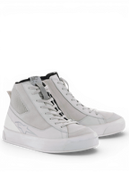 Alpinestars Stella Stated Podium schoenen, urban dames-motorlaarzen, wit en grijs, met gevulkaniseerde zool.