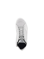 Alpinestars Stella Stated Podium schoenen, witte en koel grijze stedelijke dames-motorlaarzen, bovenaanzicht.
