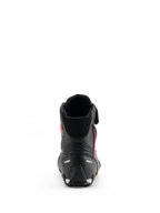 Chaussures Alpinestars Stella Faster-4 Drystar® pour femme, noir gris corail fluo, vue arrière montrant le support du talon et les détails réfléchissants, chaussures de moto imperméables au design d'inspiration sportive