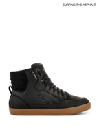 Alpinestars J-6 Waterdichte schoen, urban motorlaarzen voor heren, zwart en gom, hoogwaardige leren constructie met waterdicht membraan en rubberen zool