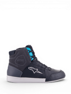 Alpinestars Drystar® Chrome, chaussures de moto urbaines pour femme, noires et turquoise, imperméables, en cuir