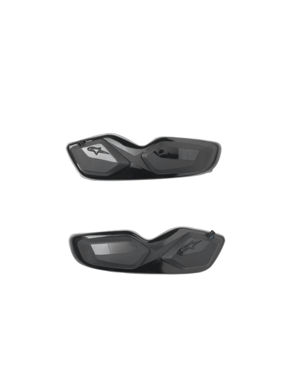 Alpinestars SMX-6 Zehenschleifer, Ersatzteile für Motorradstiefel, Schwarz, glänzendes und mattes Finish, aerodynamisches Design mit geprägtem Stern-Logo, Paar für Renn- und Sporteinsatz
