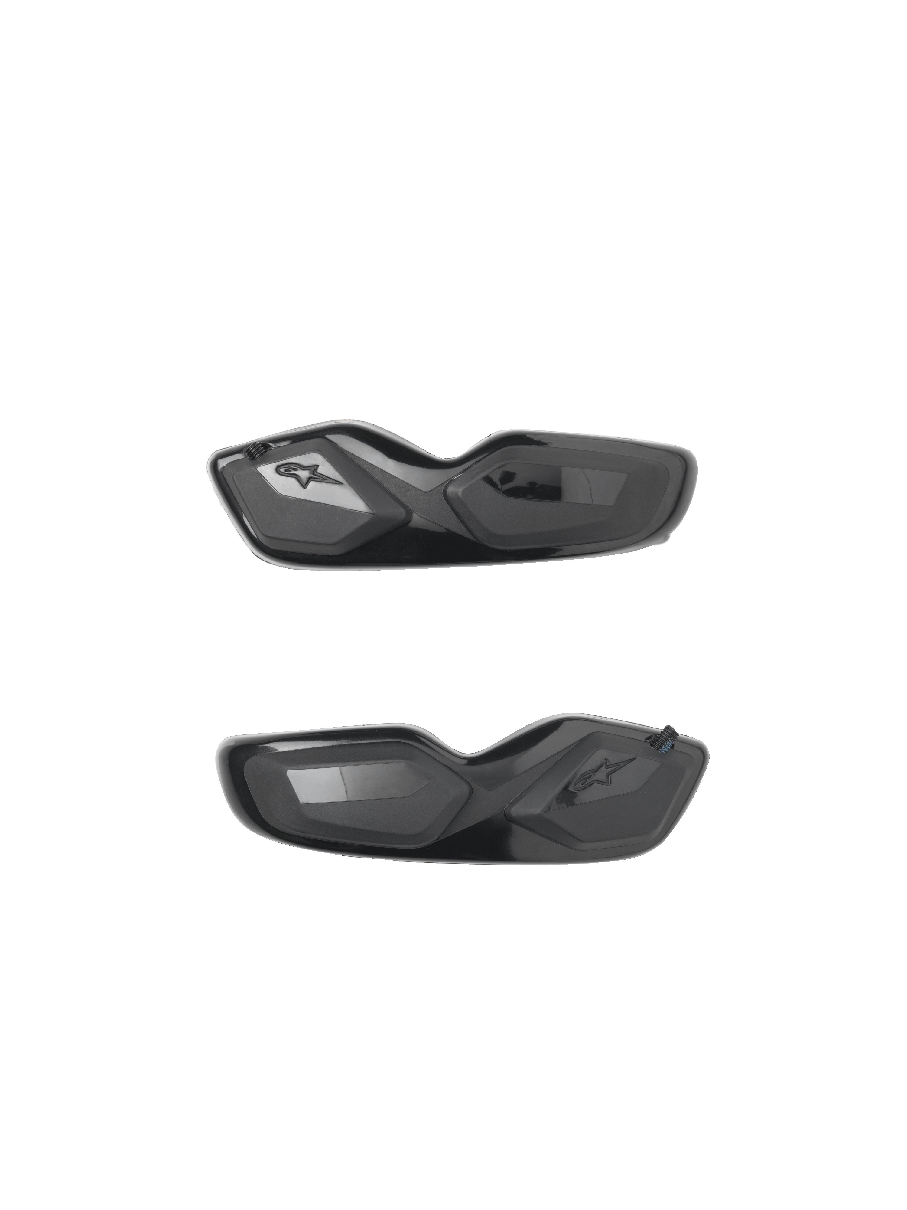 Alpinestars SMX-6 Zehenschleifer, Ersatzteile für Motorradstiefel, Schwarz, glänzendes und mattes Finish, aerodynamisches Design mit geprägtem Stern-Logo, Paar für Renn- und Sporteinsatz