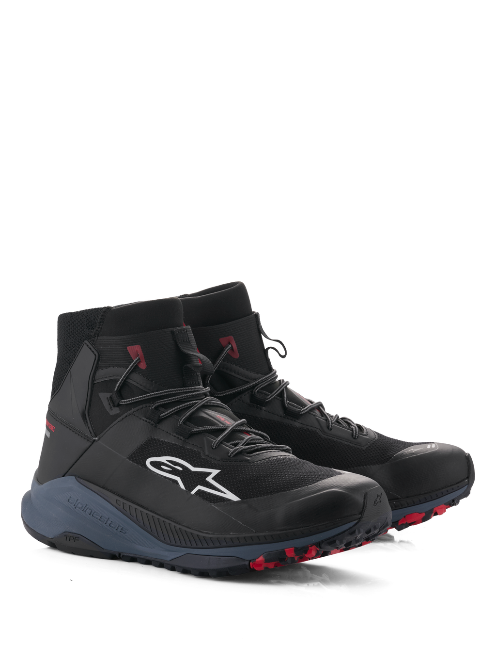 Alpinestars Speedforce XR Schoenen, urban motorlaarzen, zwart en rood, TPU-enkelbescherming, CE-gecertificeerd