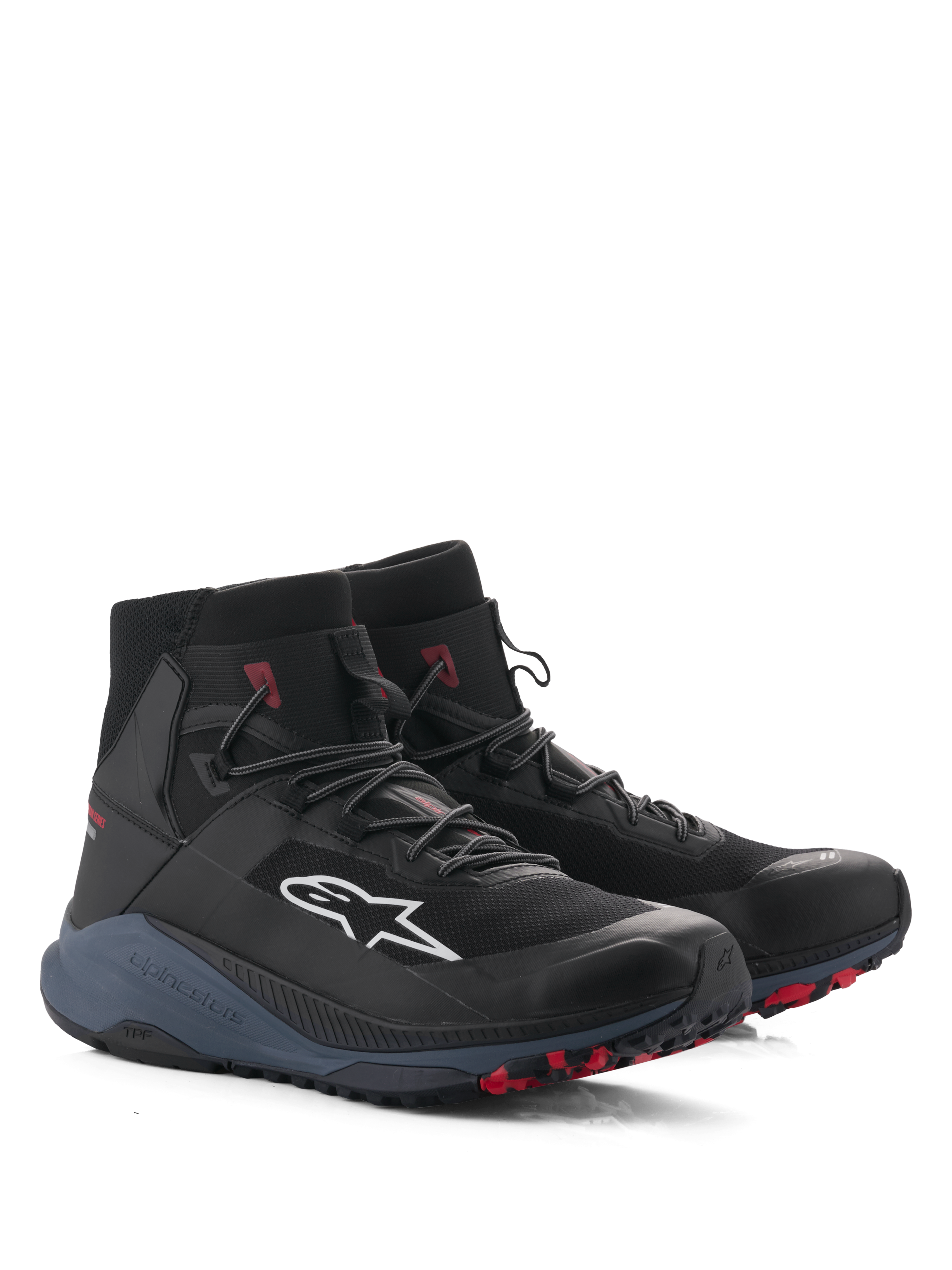 Alpinestars Speedforce XR Schoenen, urban motorlaarzen, zwart en rood, TPU-enkelbescherming, CE-gecertificeerd