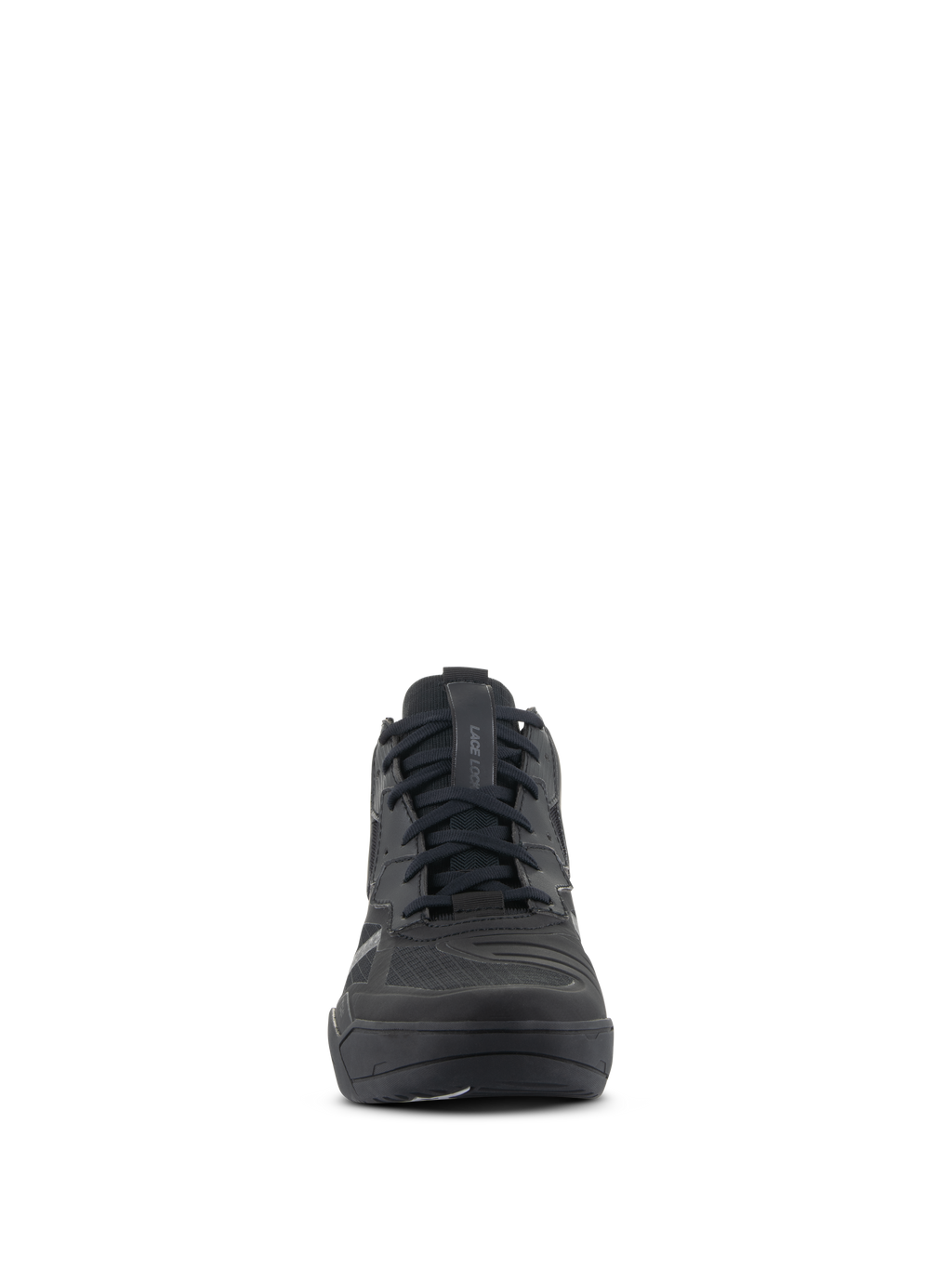 Chaussures Alpinestars Speedflight, chaussures de moto performance, noir, vue de face, tige en ripstop performante avec renforts sans couture, design de baskets urbaines avec système de blocage des lacets pour la moto en ville