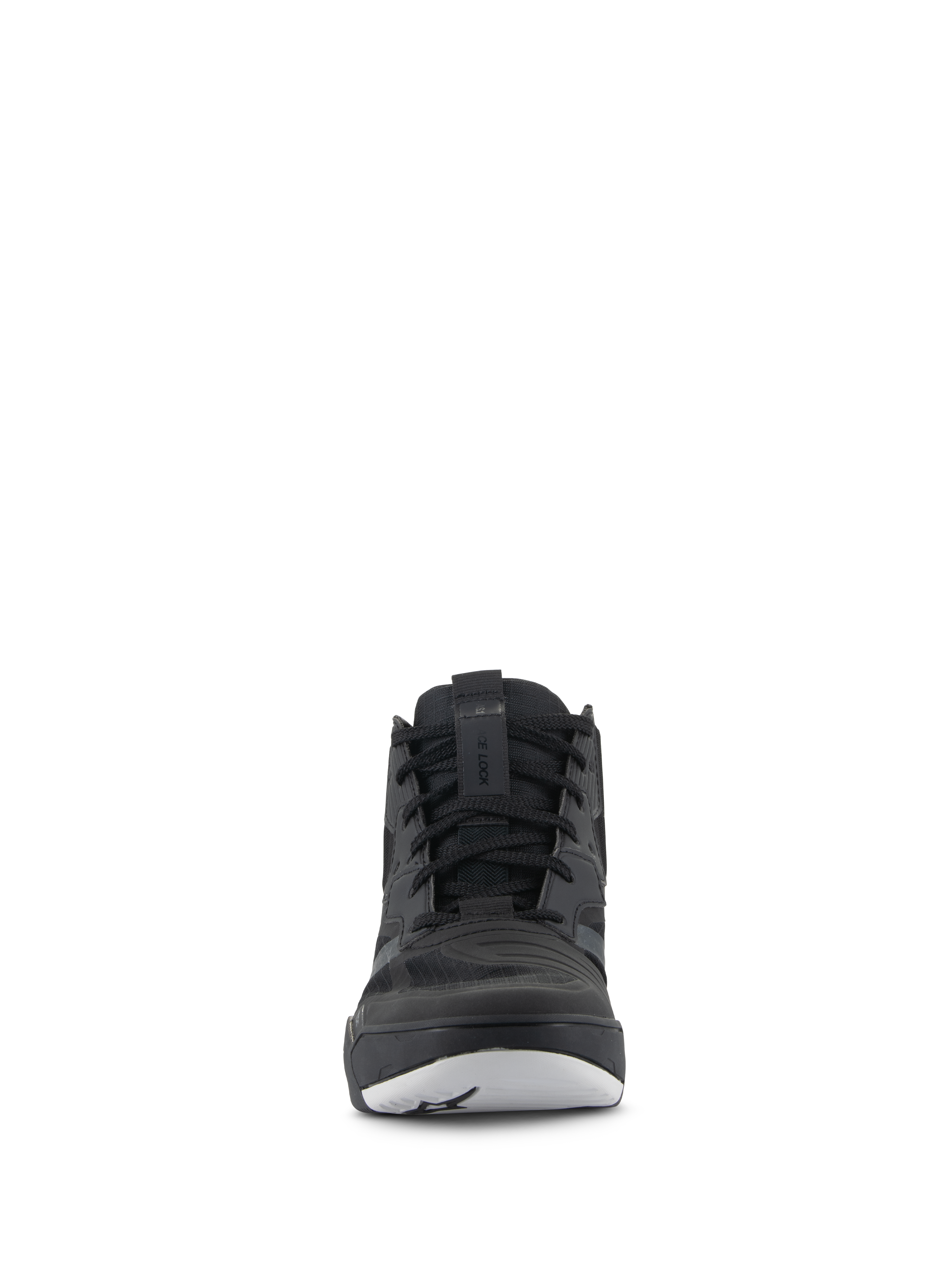 Alpinestars Speedflight schoenen, performance motorschoenen, zwart en wit, vooraanzicht, sneaker-stijl motorschoeisel met ripstop bovenwerk en zwarte veters