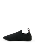 Alpinestars Tech Gaming Shoes, Sim Racing Footwear, Black, seamless knitted stretch upper, ultra-thin rubber outsole, rear pull tab with red detail, lightweight sock-like design for simulator racing performance