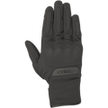 Alpinestars Stella C1 Windstopper V2 handschoenen, urban motorhandschoenen voor dames, zwart, bovenaanzicht, met subtiele geïntegreerde knokkelbescherming, logo in reliëf op de manchet en winddicht GORE-TEX Windstopper-textiel