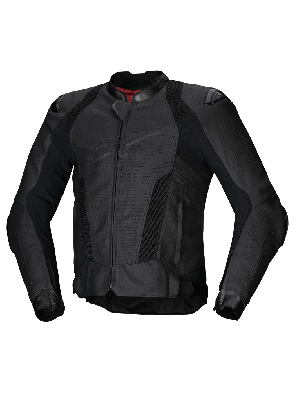 Alpinestars Missile V3 Airflow leren jas, heren motorjas voor race- en sportgebruik, zwart, geperforeerd rundleer, CE-gecertificeerd en Tech-Air compatibel