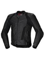 Alpinestars Missile V3 Airflow leren jas, heren motorjas voor race- en sportgebruik, zwart, geperforeerd rundleer, CE-gecertificeerd en Tech-Air compatibel
