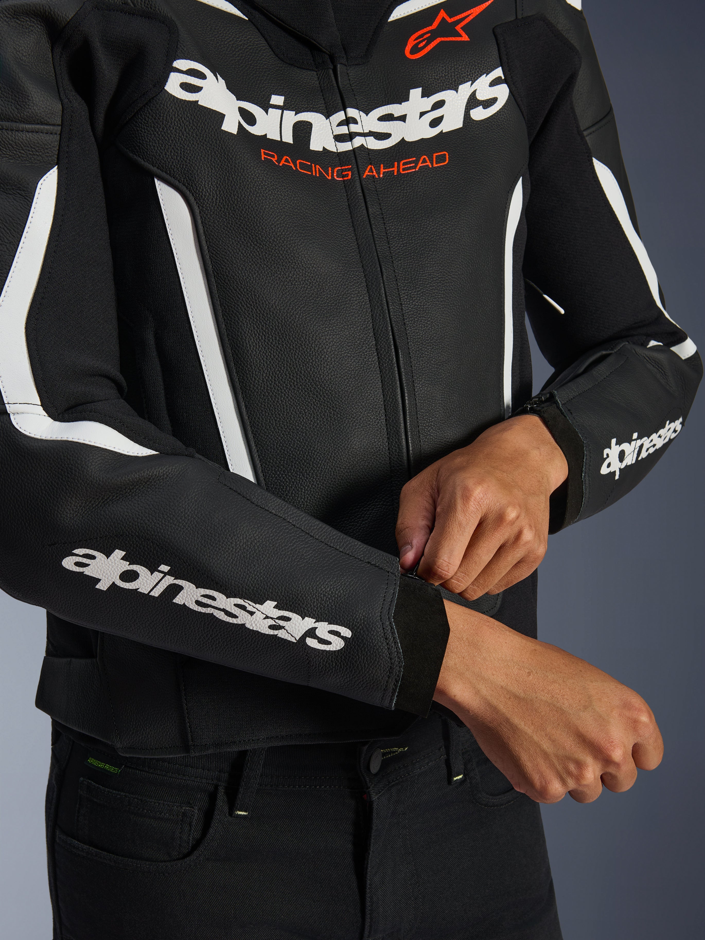 GP Force V2 - Black Motorcycle Jacket | Alpinestars®