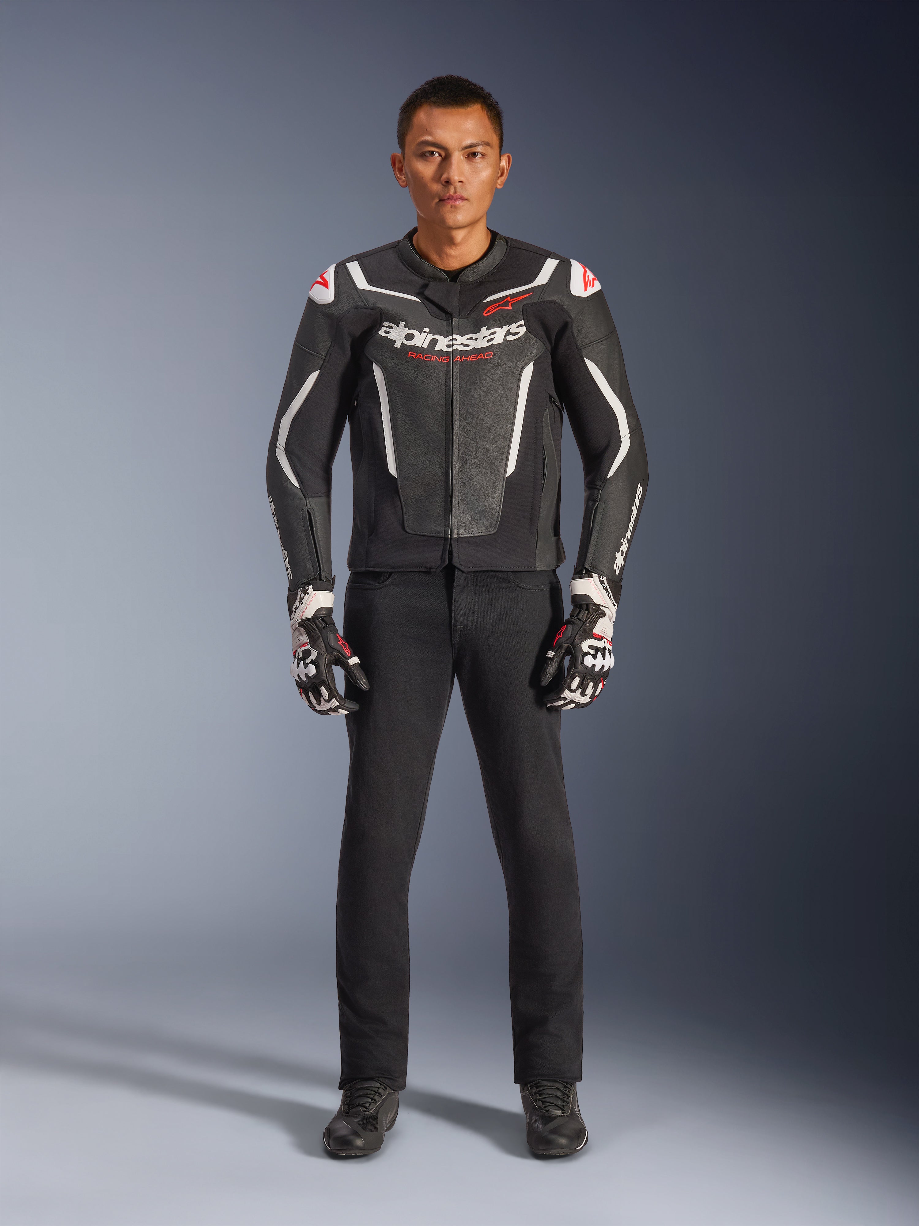 GP Force V2 - Black Motorcycle Jacket | Alpinestars®