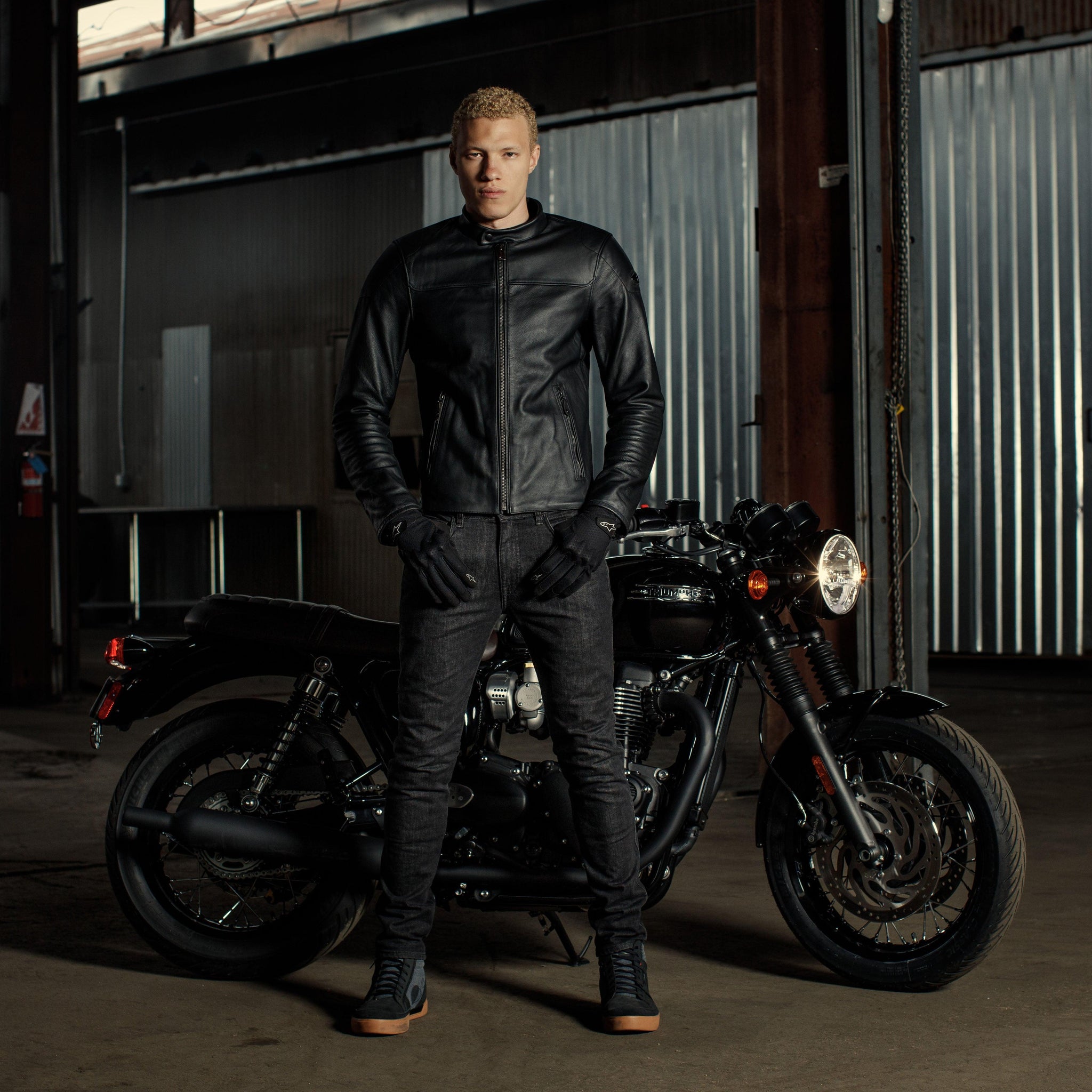 Veste Cuir Blacktrack