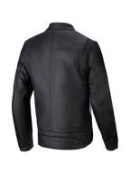 Veste en cuir Alpinestars Dyno, blouson de moto urbain pour homme, noir, cuir de bovin, vue de dos.
