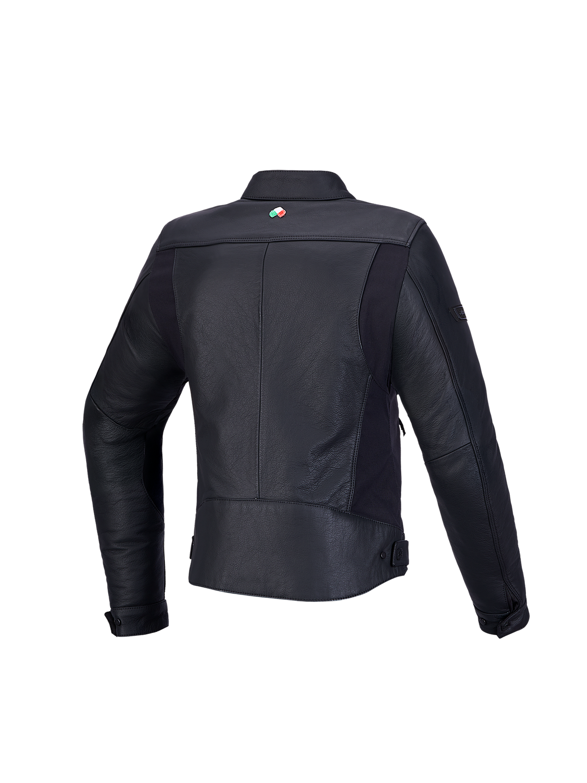 Alpinestars Stella Maver-X Leather Jacket, Women's Black Motorcycle Jacket, rear view showing premium leather construction and urban contemporary road styling