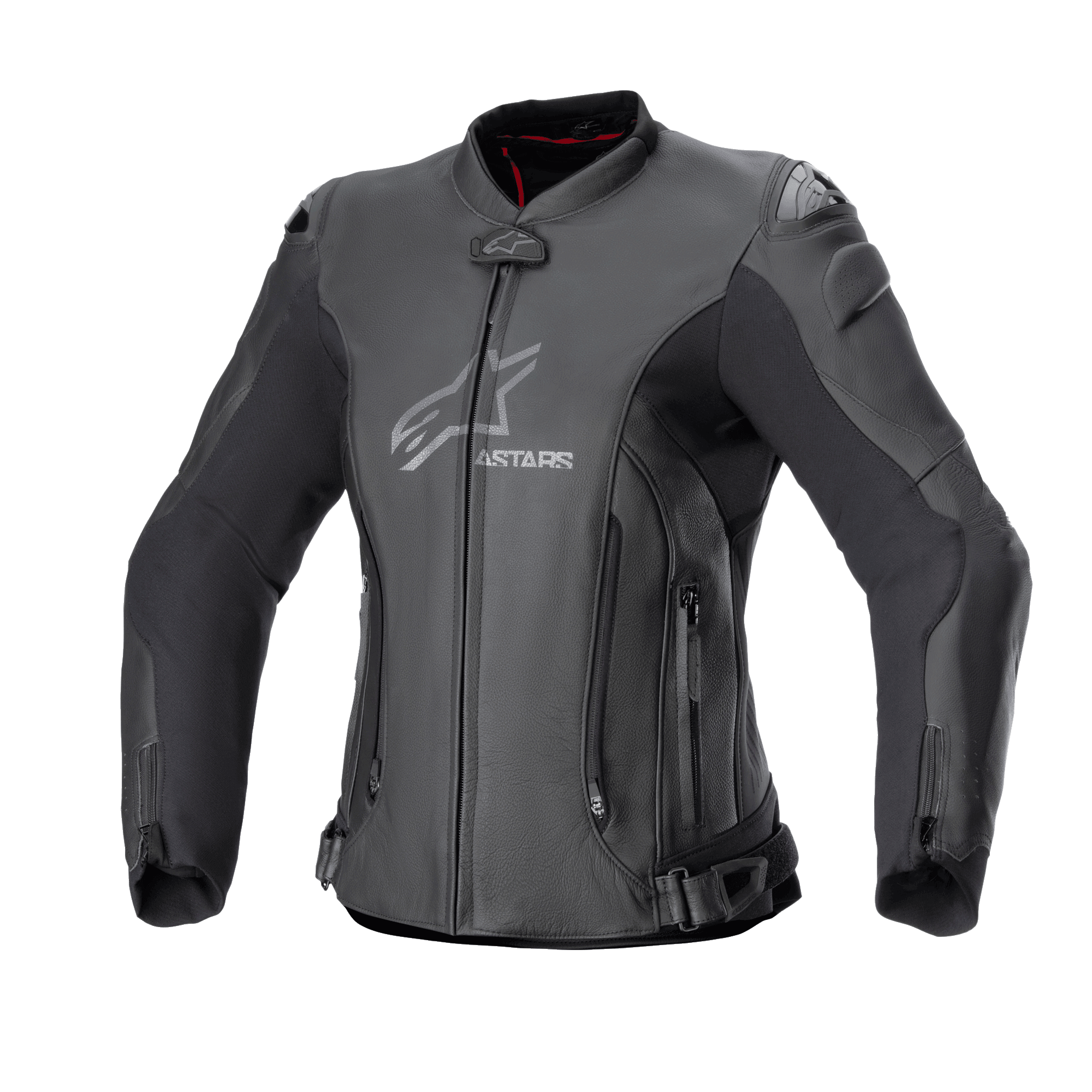 Alpinestars Veste En Cuir Stella GP Plus V4, veste de moto racing pour femme, noire, certifiée CE