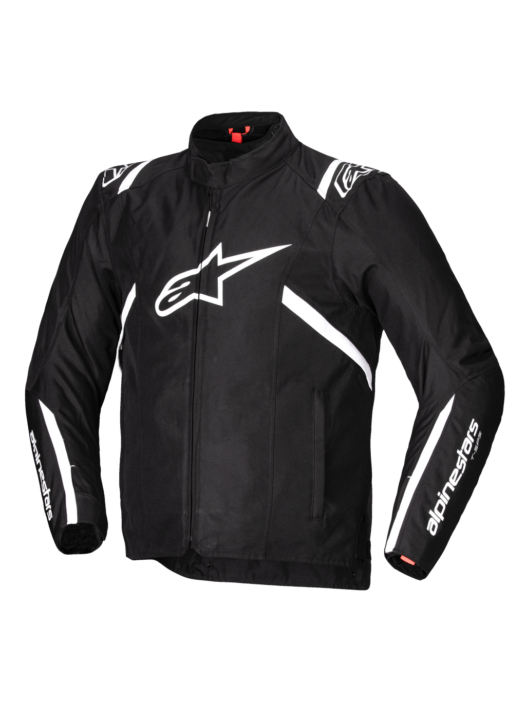 Alpinestars T-SPS V2 Wasserdichte Jacke, Herren-Motorradtextiljacke in Schwarz und Weiß, mit strapazierfähigem 600D-Polyestergewebe, CE-zertifiziertem Nucleon Flex Plus Schutz und Tech-Air®-Vorbereitung