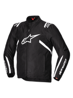 Alpinestars T-SPS V2 Wasserdichte Jacke, Herren-Motorradtextiljacke in Schwarz und Weiß, mit strapazierfähigem 600D-Polyestergewebe, CE-zertifiziertem Nucleon Flex Plus Schutz und Tech-Air®-Vorbereitung