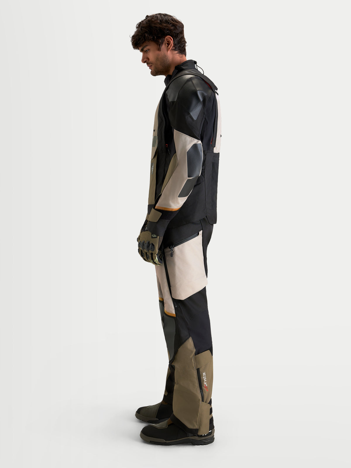 Alpinestars Harok V2 Drystar Jacke, Herren All-Terrain Abenteuer Motorradjacke, Aluminium, Braun und Schwarz, mit modularer Belüftung