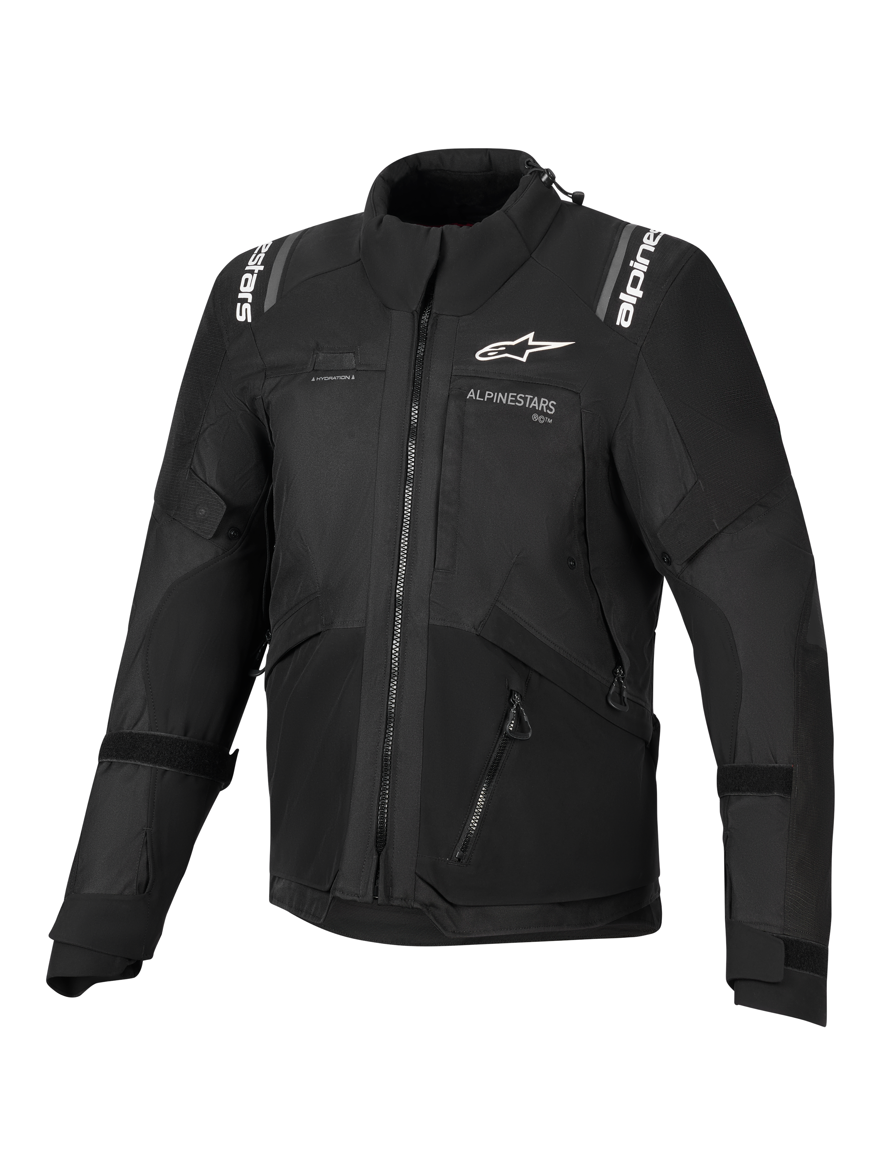 Alpinestars Andes V4 Drystar® Jacke, Adventure-Touring-Motorradjacke für Herren, Schwarz, wasserdichte Textilkonstruktion mit CE-zertifiziertem Schutz und reflektierenden Details