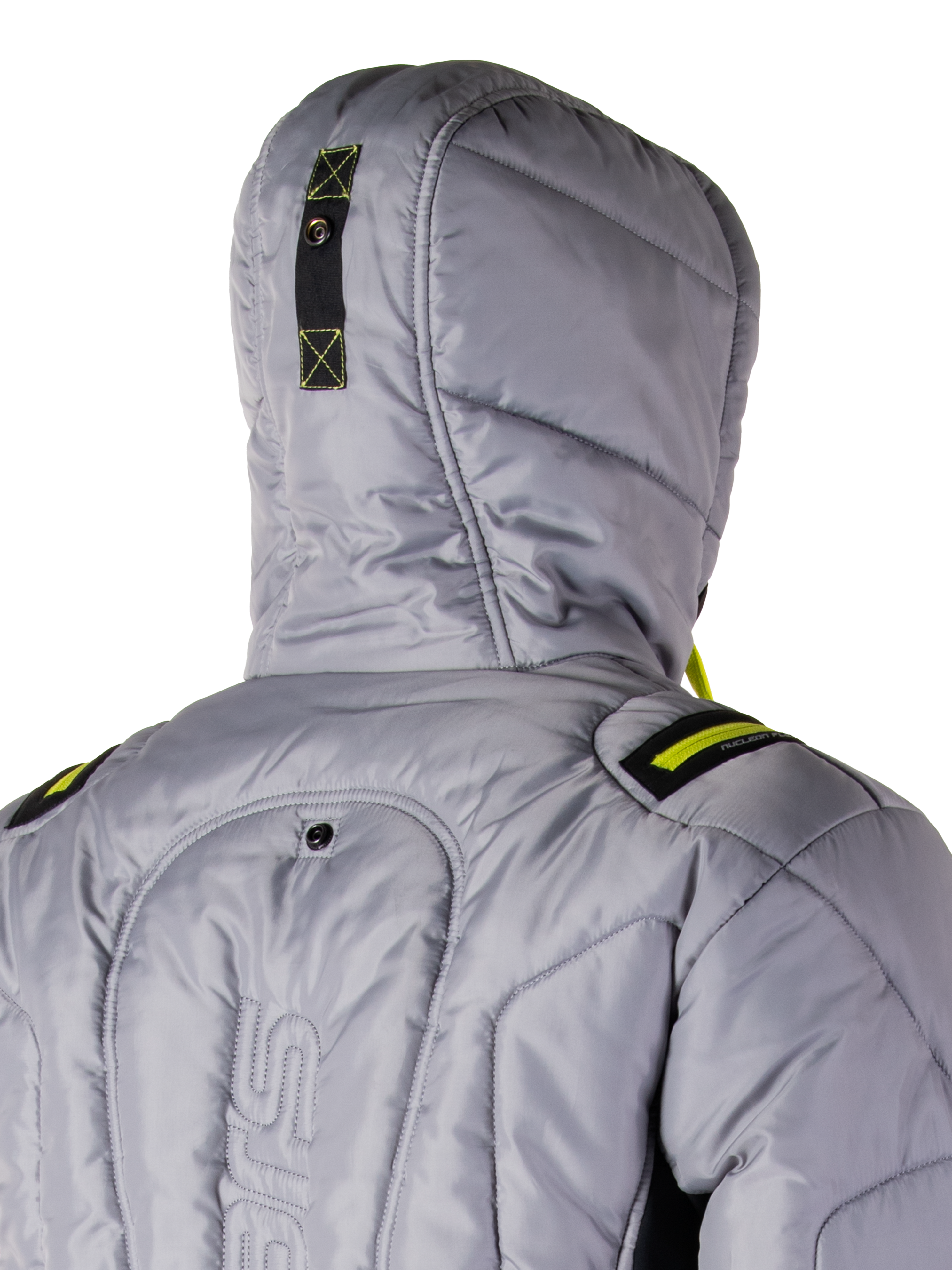 Alpinestars Mohobbs wasserdichte Jacke, Motorradjacke, Lunar Gray und Lime Punch, gestepptes Bomber-Design mit wattierter Isolierung, von Streetwear inspirierte Schutzausrüstung mit Tech-Air-Kompatibilität