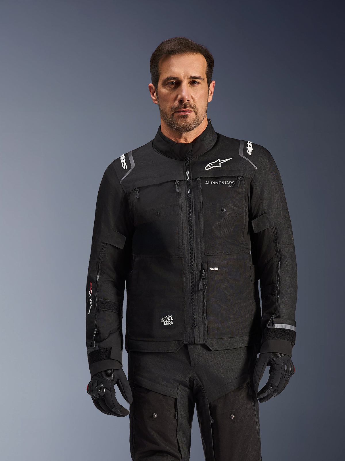 Alpinestars Cusco Drystar® Jacket, black waterproof textile adventure touring jacket for men.