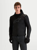 Alpinestars Zaca V 2 Waterproof veste de moto imperméable pour homme, noire, avec capuche, protections d'épaules et construction textile