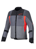 Alpinestars ST-2 Air, veste de moto touring homme, grise et rouge, textile ventilé avec protections certifiées CE